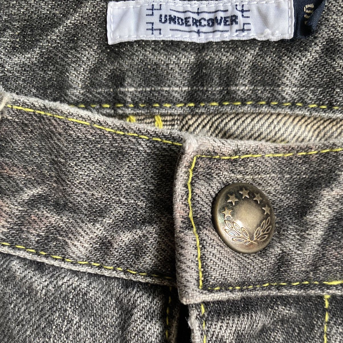 Undercover SS02 Illusion Of Haze Diamond Embroidered Denim Size US 30 / EU 46 - 4 Thumbnail