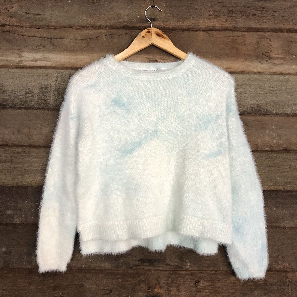 Bershka × Homespun Knitwear × Japanese Brand Bershka Light Blue Mohair fur shag shaggy Knitwear #c1051 Size US M / EU 48-50 / 2 - 8 Thumbnail