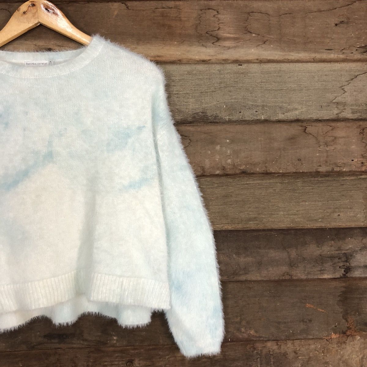 Bershka × Homespun Knitwear × Japanese Brand Bershka Light Blue Mohair fur shag shaggy Knitwear #c1051 Size US M / EU 48-50 / 2 - 5 Thumbnail
