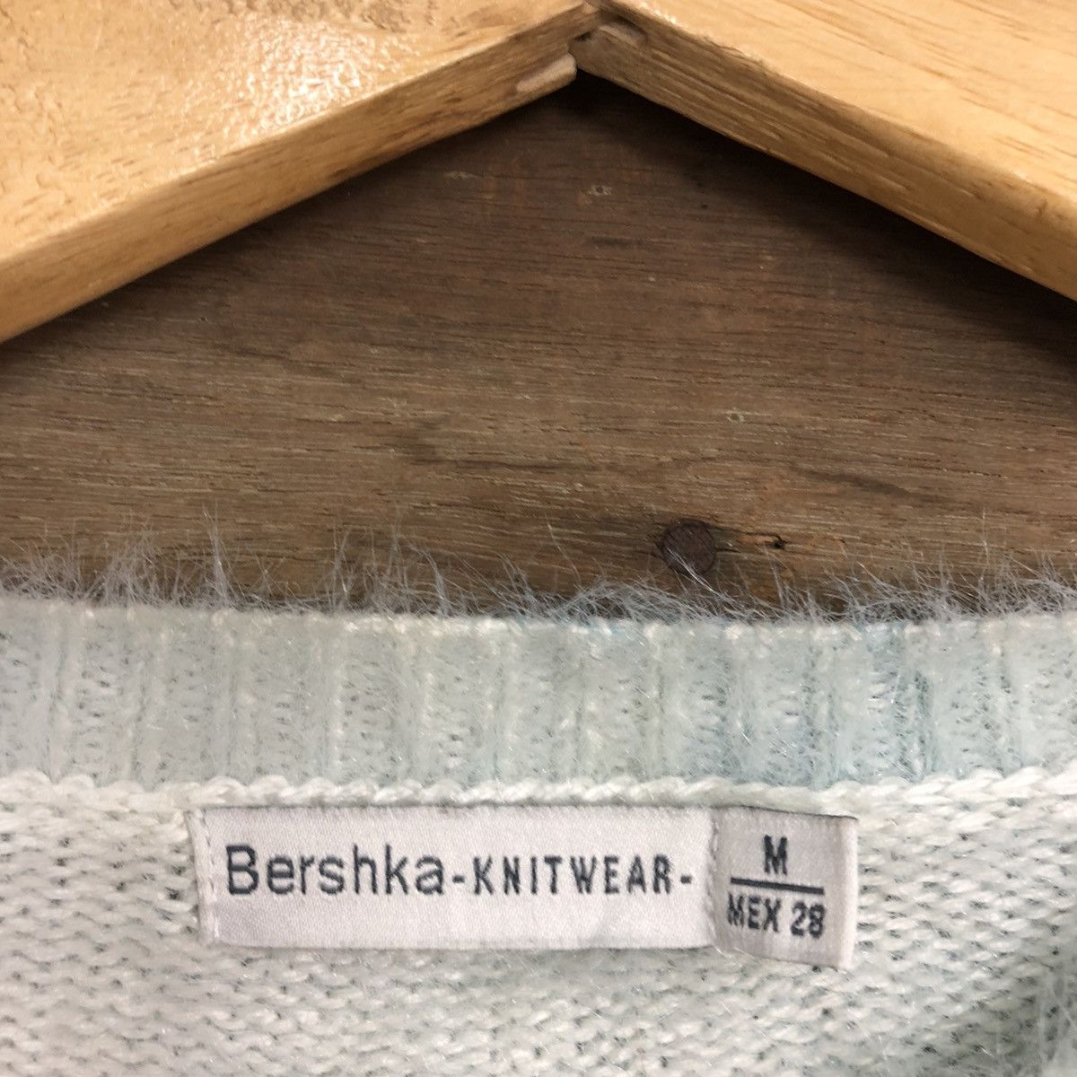 Bershka × Homespun Knitwear × Japanese Brand Bershka Light Blue Mohair fur shag shaggy Knitwear #c1051 Size US M / EU 48-50 / 2 - 10 Thumbnail