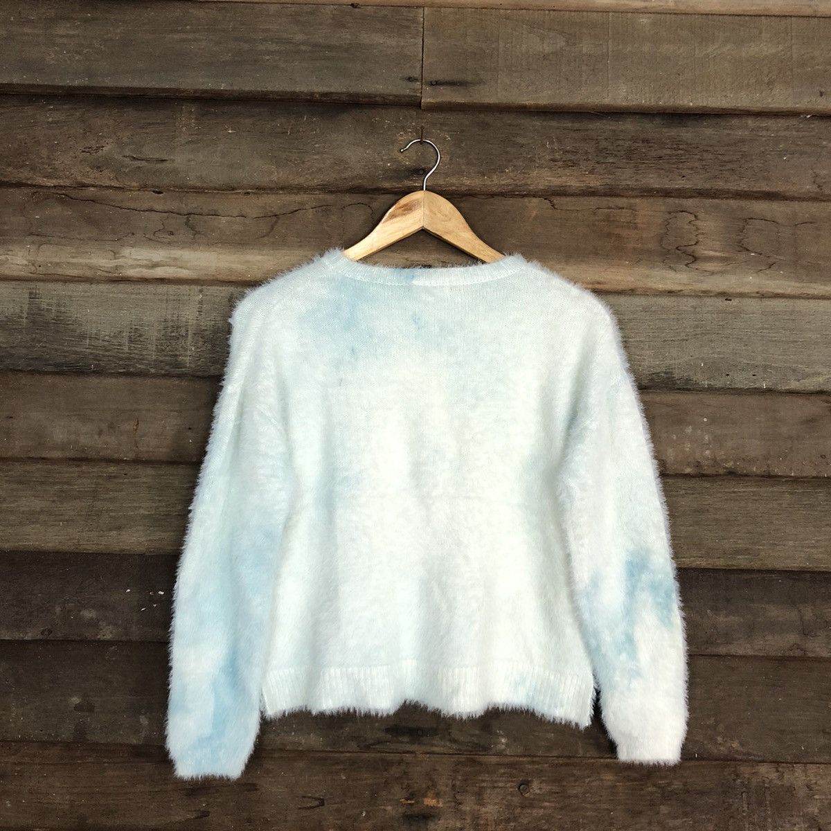 Bershka × Homespun Knitwear × Japanese Brand Bershka Light Blue Mohair fur shag shaggy Knitwear #c1051 Size US M / EU 48-50 / 2 - 11 Thumbnail