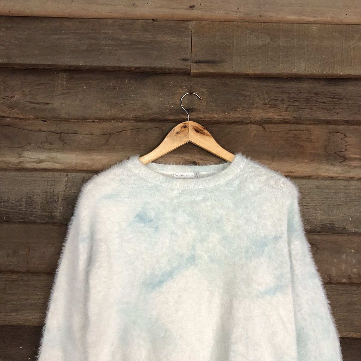 Bershka × Homespun Knitwear × Japanese Brand Bershka Light Blue Mohair fur shag shaggy Knitwear #c1051 Size US M / EU 48-50 / 2 - 9 Thumbnail