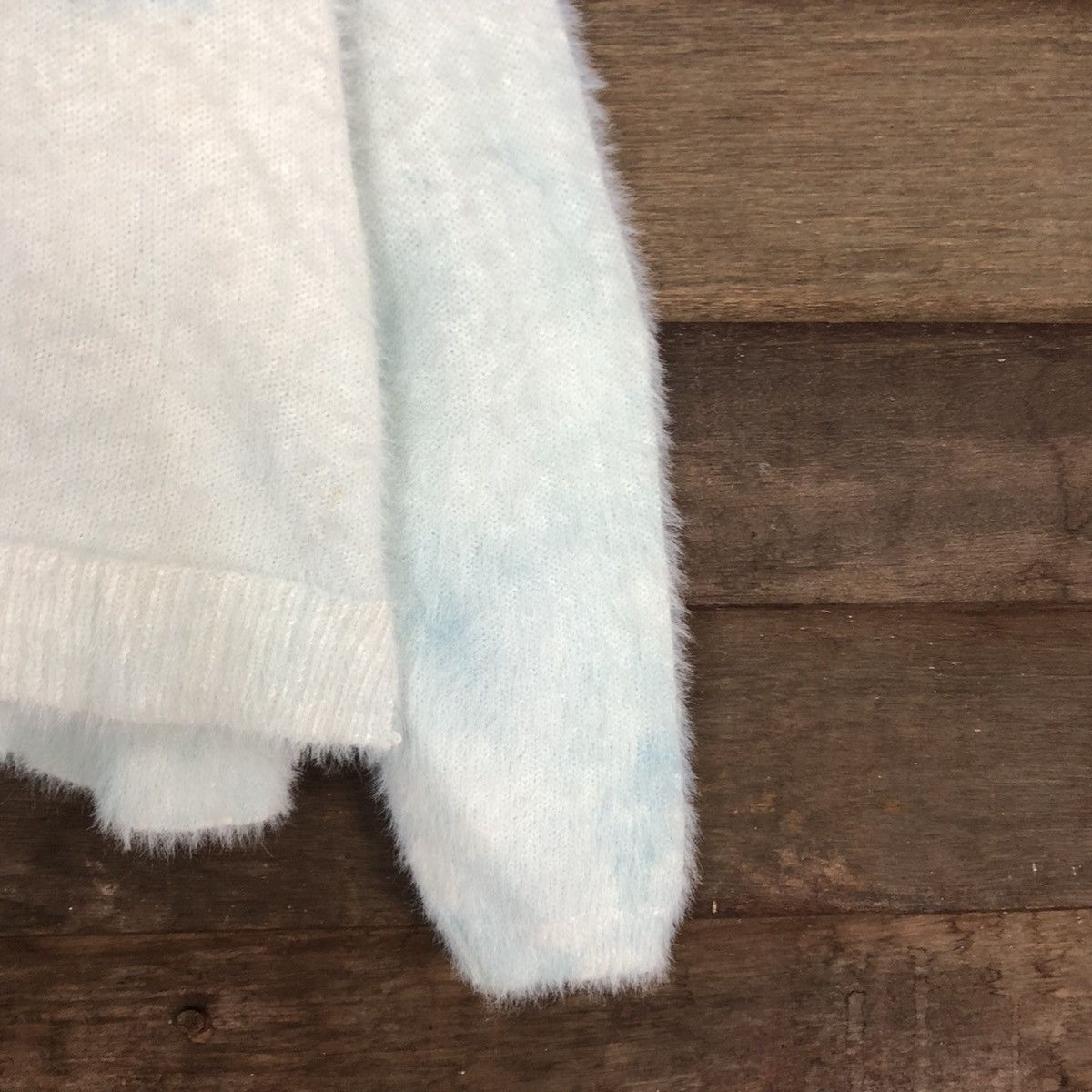 Bershka × Homespun Knitwear × Japanese Brand Bershka Light Blue Mohair fur shag shaggy Knitwear #c1051 Size US M / EU 48-50 / 2 - 4 Thumbnail
