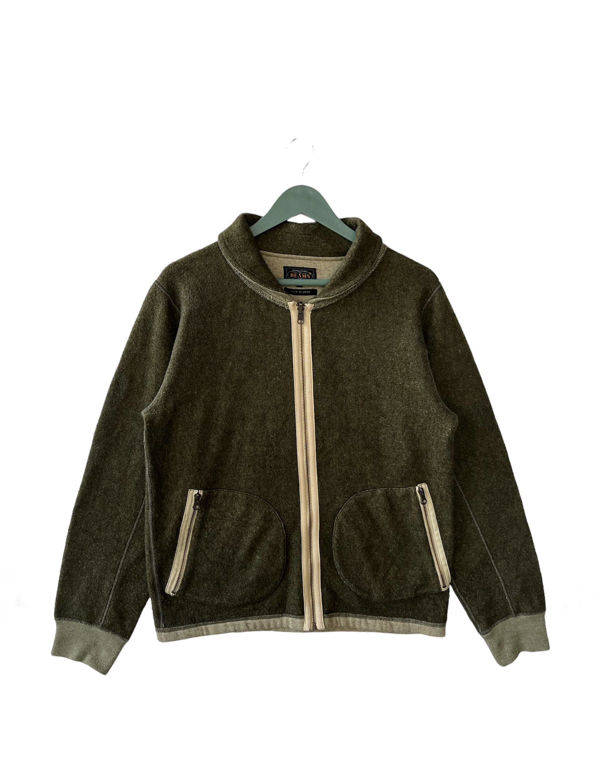 Beams Plus × Japanese Brand Vintage Beams Fullzip Sweater Size US M / EU 48-50 / 2 - 1 Thumbnail