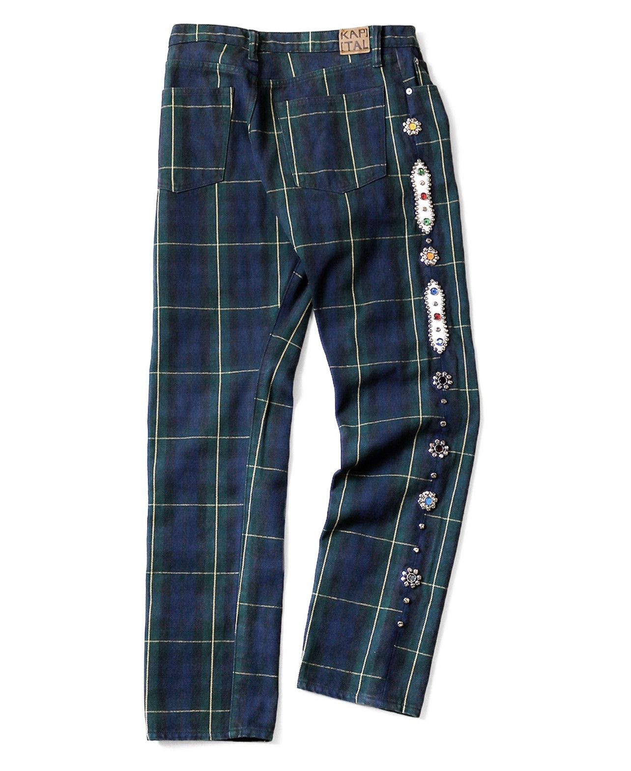 Kapital Kapital 11oz tartan checkered studded remake pants Size US 32 / EU 48 - 6 Thumbnail