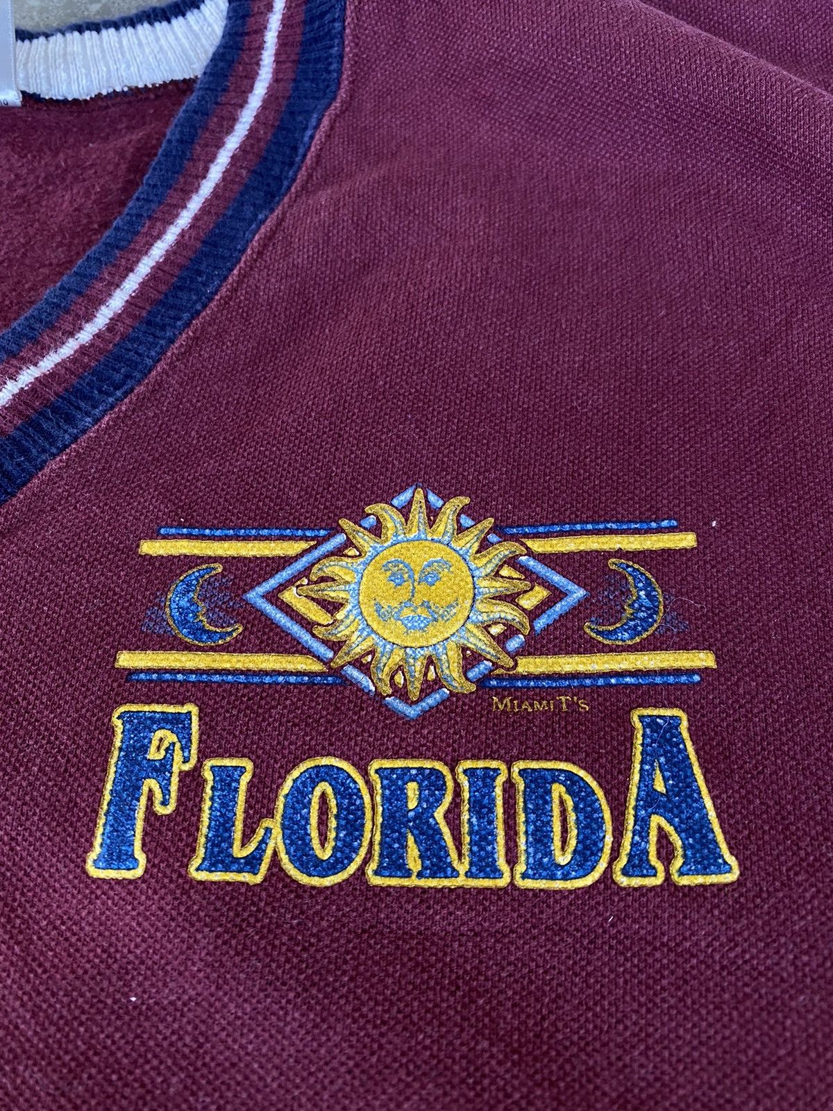 Vintage Vintage Oneita Sweatshirt Miami Florida Hawaii made in USA Size US XL / EU 56 / 4 - 5 Thumbnail