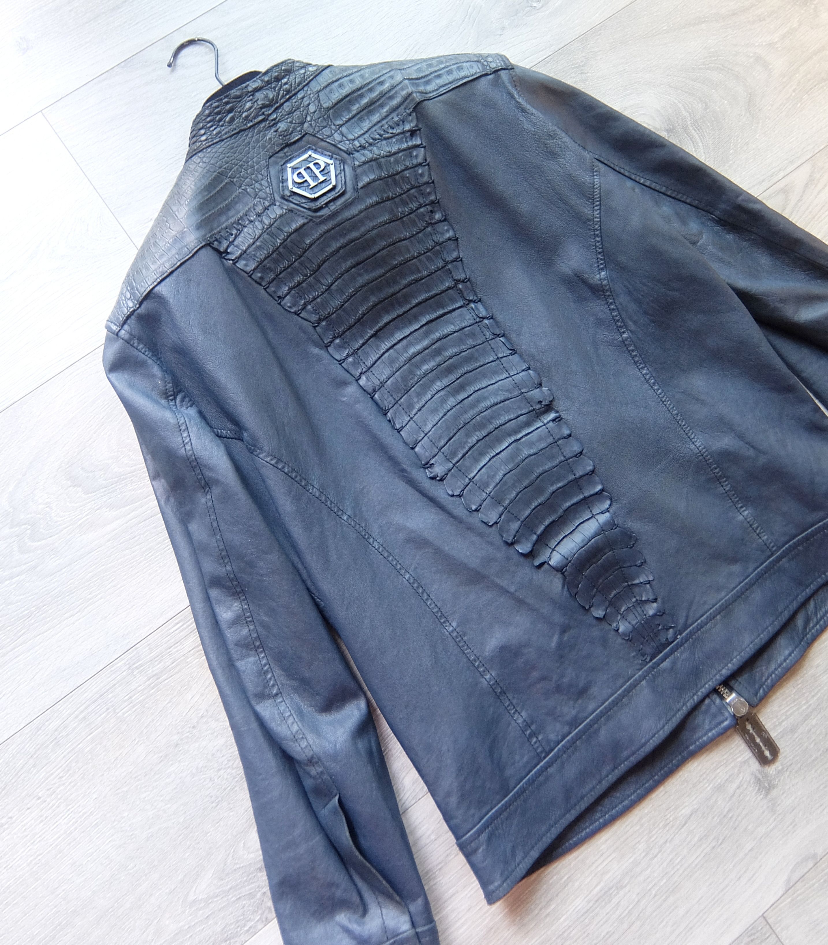 Philipp Plein Philipp Plein Croco Jacket XL blue crocodile leather Size US XL / EU 56 / 4 - 8 Thumbnail