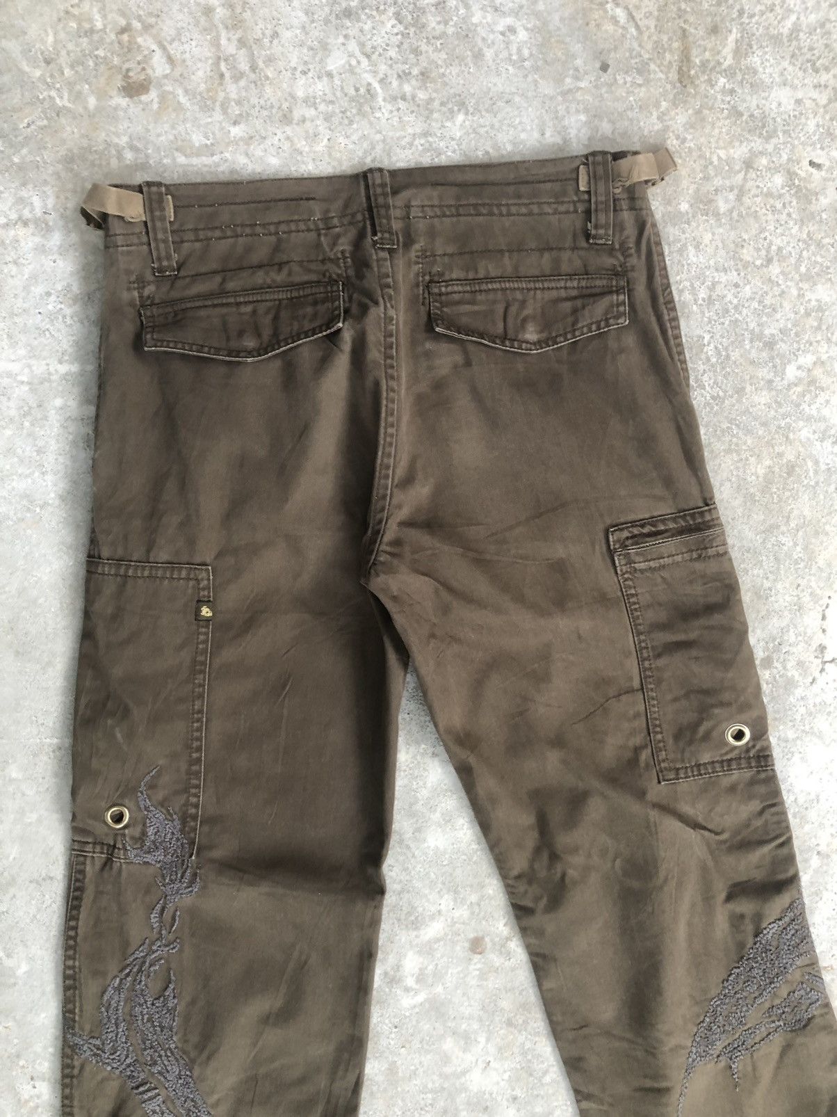 Seditionaries 291295=HOMME Embroidered Cargo Pants Tactical Multipocket Size US 33 - 8 Thumbnail