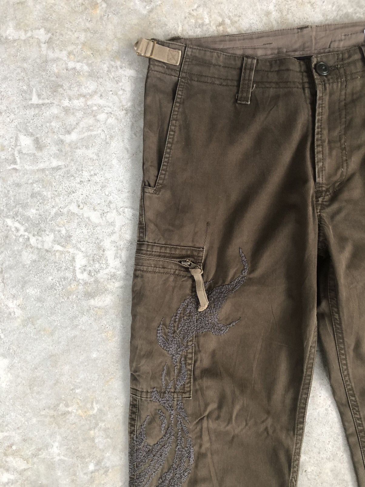 Seditionaries 291295=HOMME Embroidered Cargo Pants Tactical Multipocket Size US 33 - 4 Thumbnail