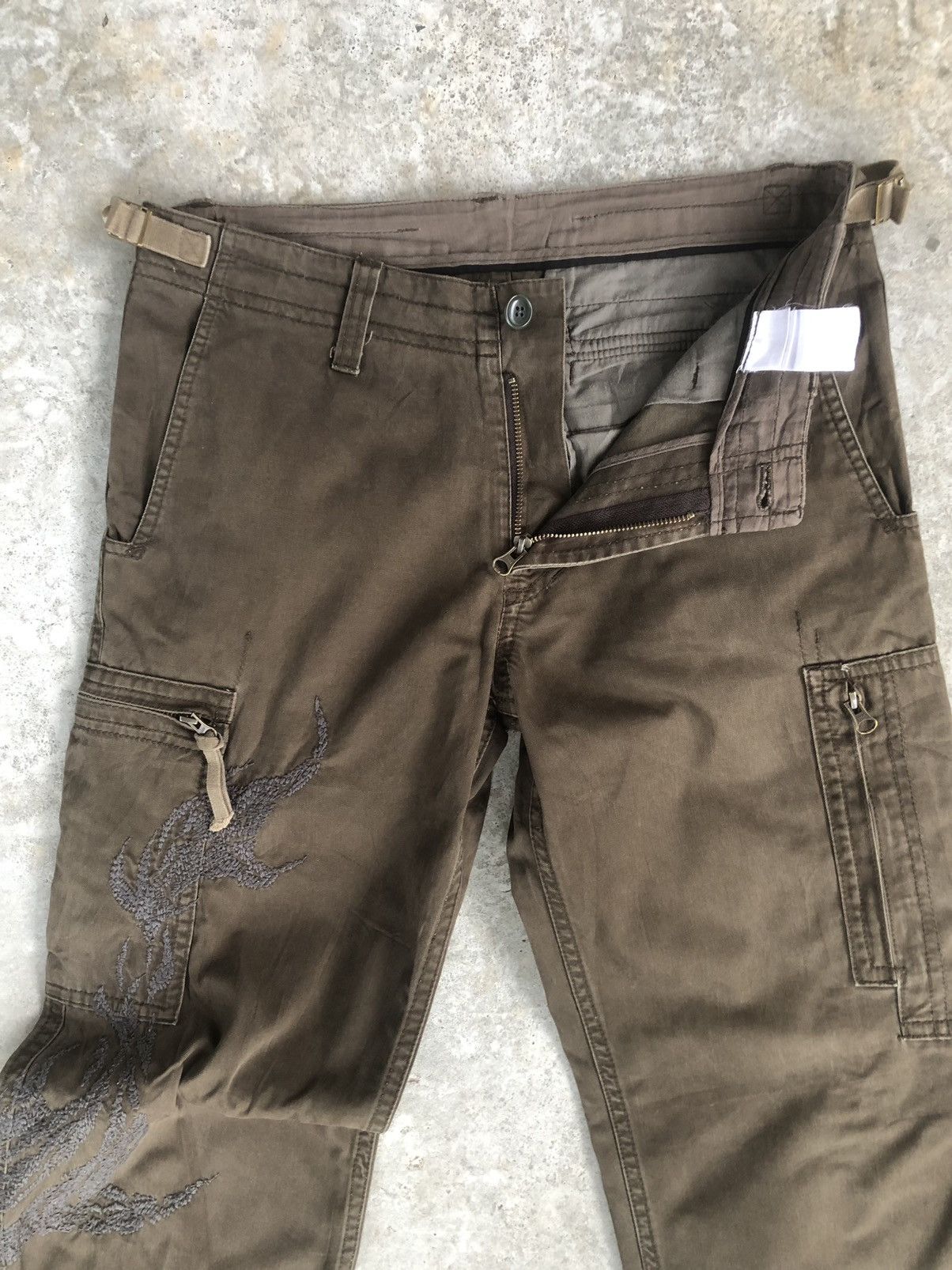 Seditionaries 291295=HOMME Embroidered Cargo Pants Tactical Multipocket Size US 33 - 3 Thumbnail