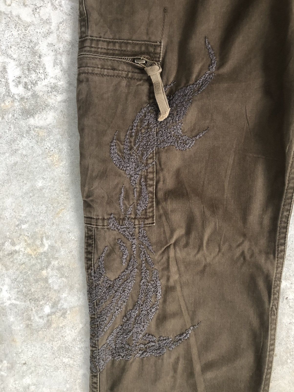 Seditionaries 291295=HOMME Embroidered Cargo Pants Tactical Multipocket Size US 33 - 13 Thumbnail