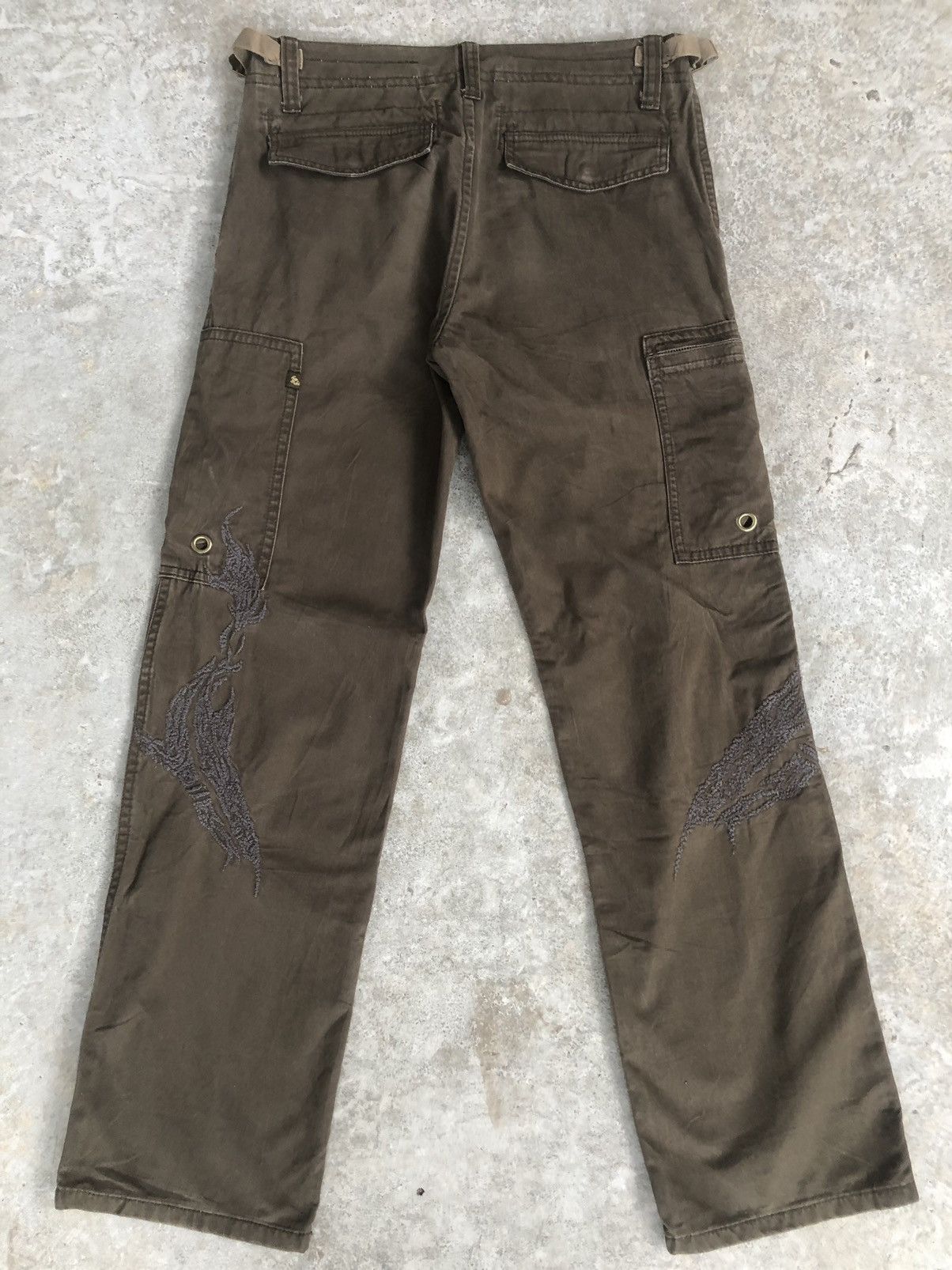 Seditionaries 291295=HOMME Embroidered Cargo Pants Tactical Multipocket Size US 33 - 2 Thumbnail