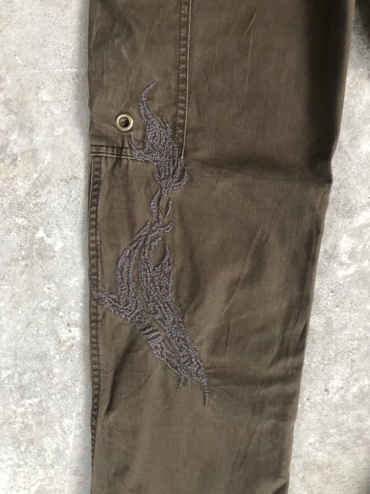 Seditionaries 291295=HOMME Embroidered Cargo Pants Tactical Multipocket Size US 33 - 14 Thumbnail