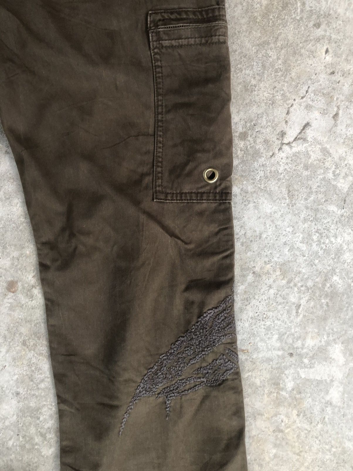 Seditionaries 291295=HOMME Embroidered Cargo Pants Tactical Multipocket Size US 33 - 15 Thumbnail