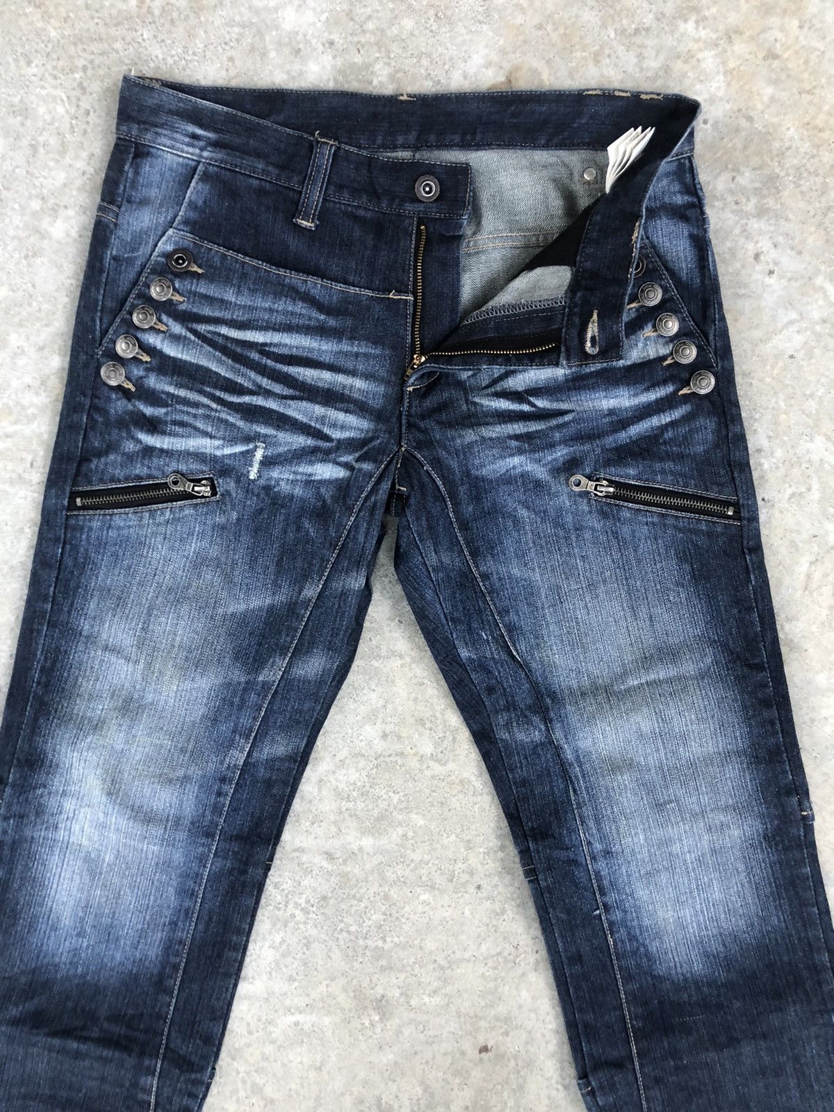 PPFM PPFM Distressed Denim Punk Style Size US 32 / EU 48 - 3 Thumbnail