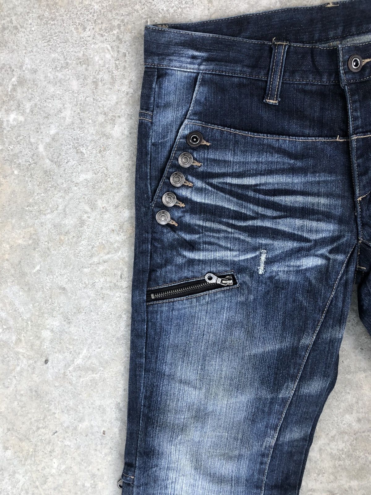 PPFM PPFM Distressed Denim Punk Style Size US 32 / EU 48 - 4 Thumbnail