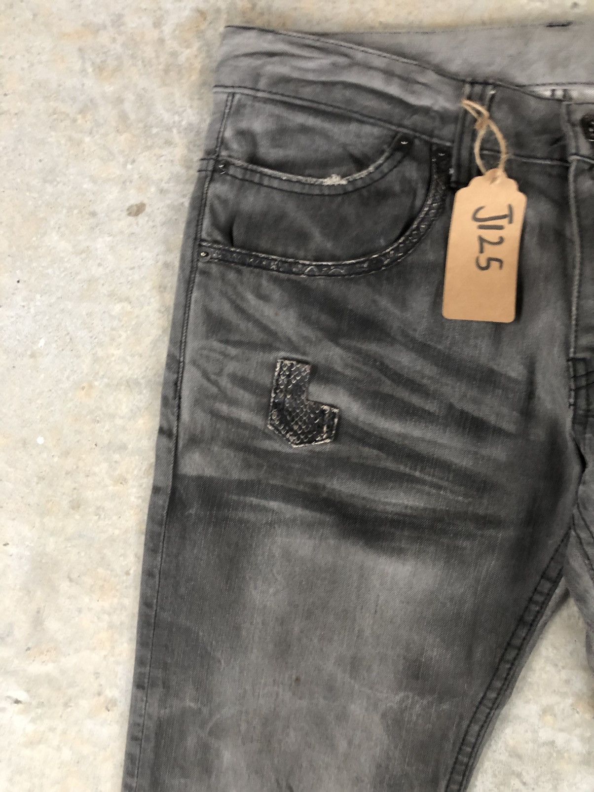 semanticdesign Semantic Design Snake Skin Leather Flared Jeans Size US 34 / EU 50 - 5 Thumbnail