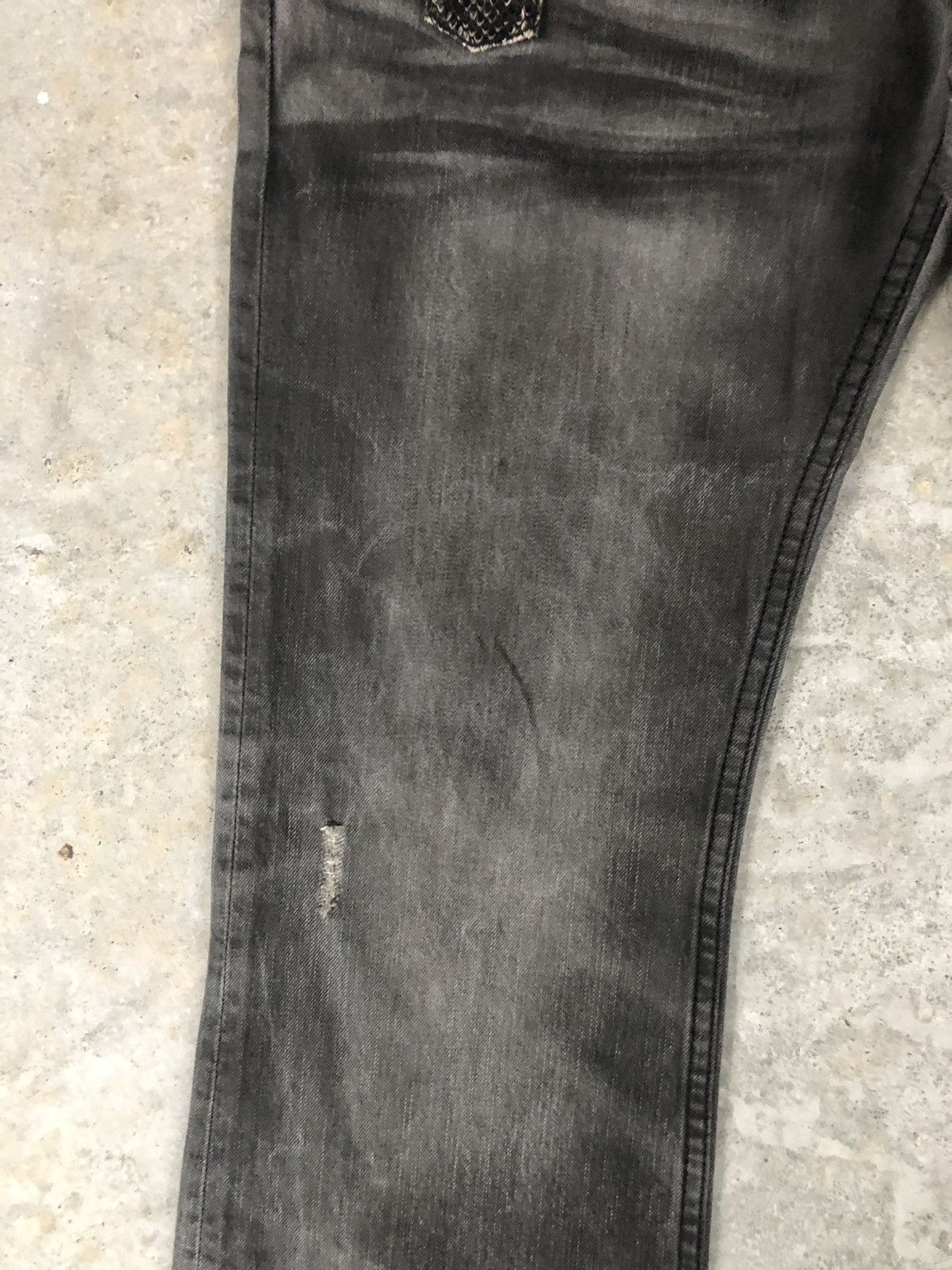 semanticdesign Semantic Design Snake Skin Leather Flared Jeans Size US 34 / EU 50 - 7 Thumbnail