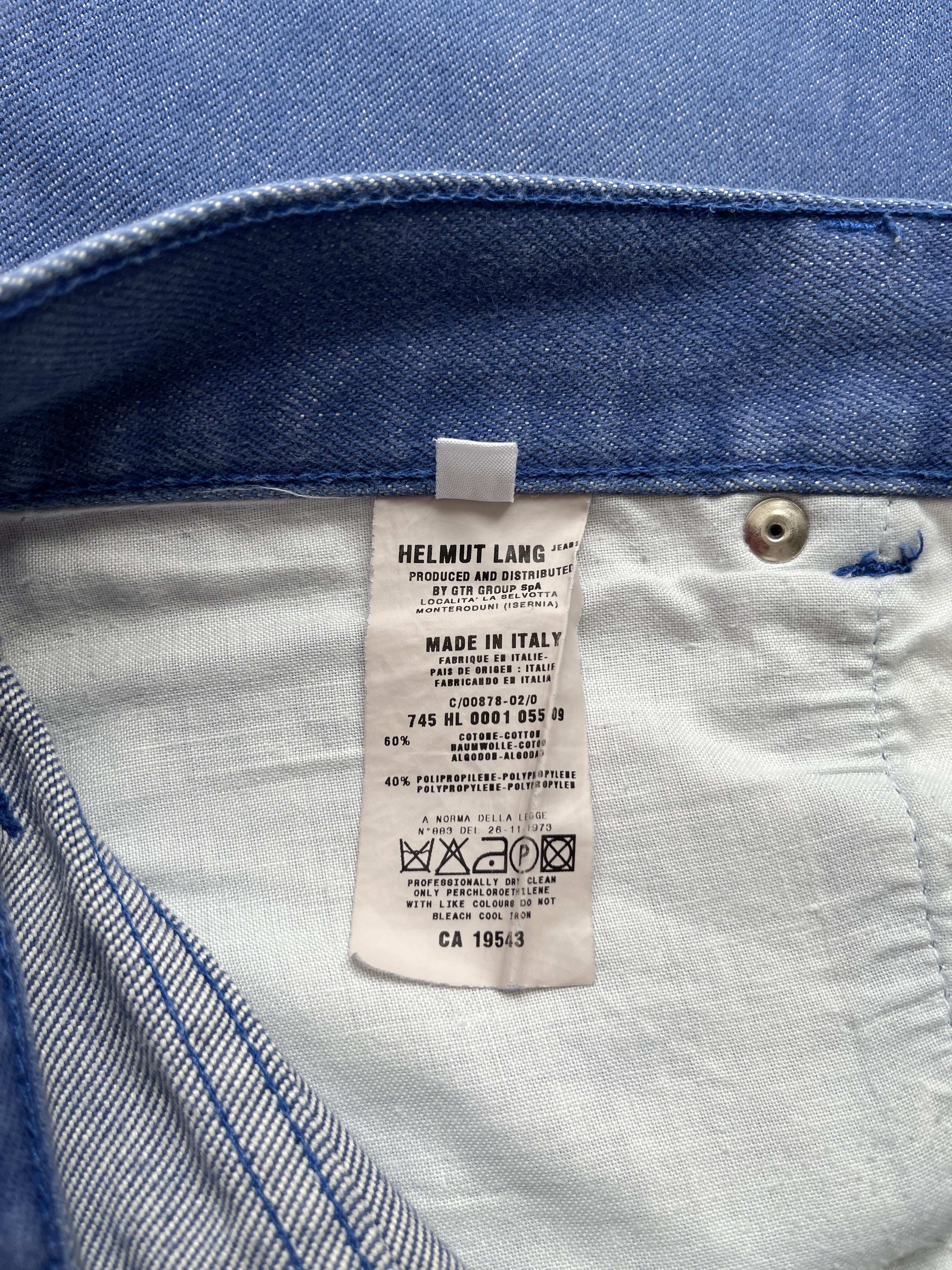 Helmut Lang ⚡️QUICK SALE⚡️2000 Helmut Lang Blue Jeans Pants Size US 34 / EU 50 - 4 Thumbnail