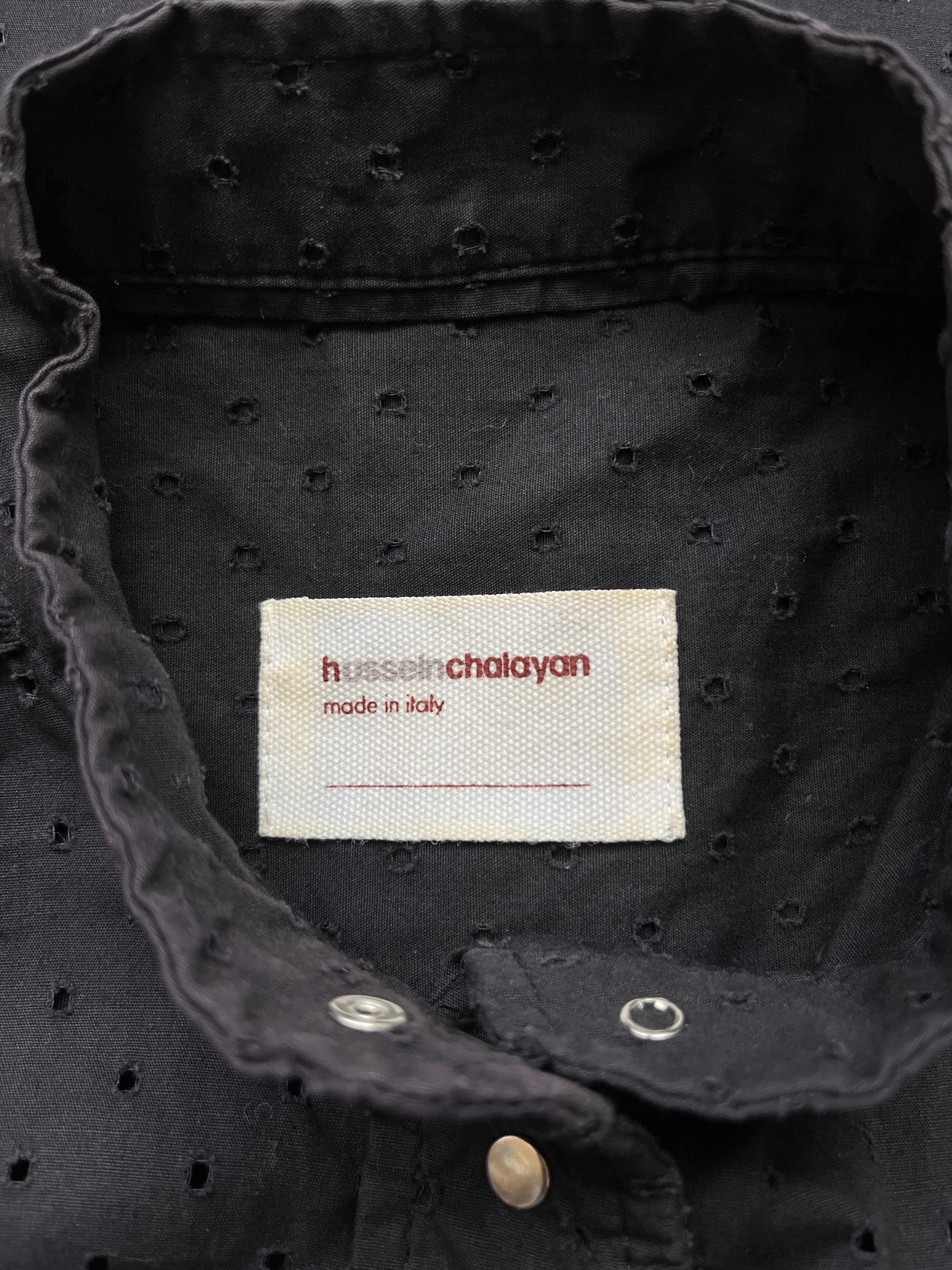 Hussein Chalayan ⚡️QUICK SALE⚡️Hussein Chalayan Black Perforated Shirt Blouse Size M / US 6-8 / IT 42-44 - 3 Thumbnail