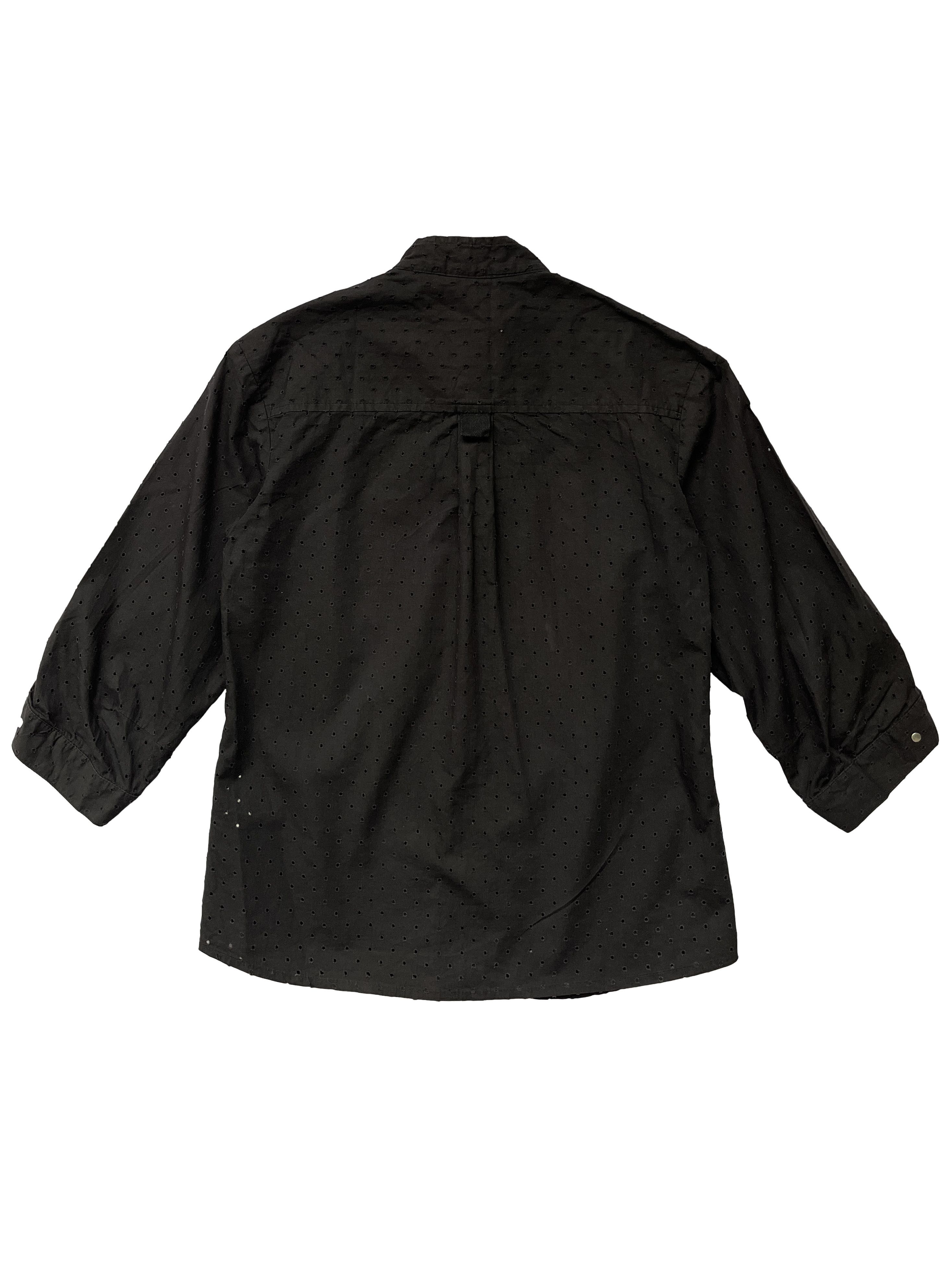Hussein Chalayan ⚡️QUICK SALE⚡️Hussein Chalayan Black Perforated Shirt Blouse Size M / US 6-8 / IT 42-44 - 2 Thumbnail