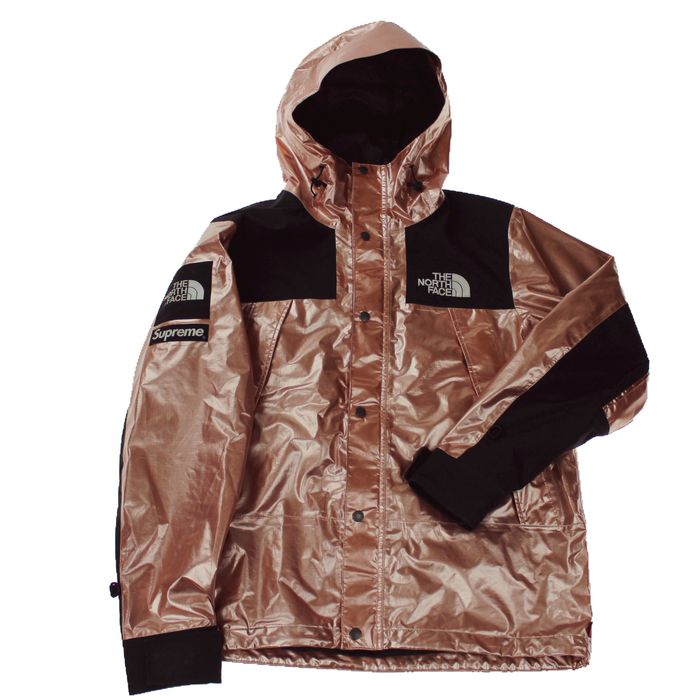 Supreme Supreme x TNF Rose Gold Metallic Parka Jacket | Grailed