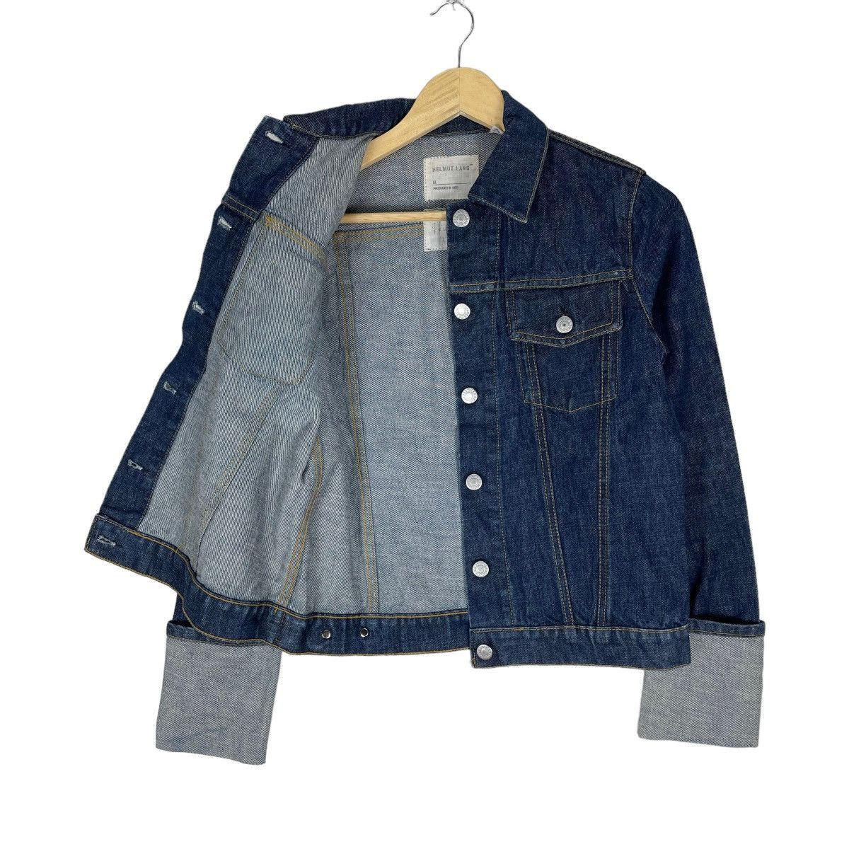 Helmut Lang 🌟HELMUT LANG 1999 CLASSIC DENIM FOLDED SLEEVE DENIM JACKET Size M / US 6-8 / IT 42-44 - 7 Thumbnail