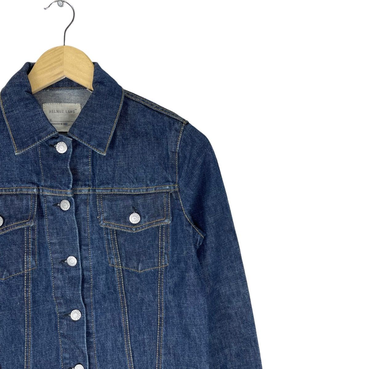 Helmut Lang 🌟HELMUT LANG 1999 CLASSIC DENIM FOLDED SLEEVE DENIM JACKET Size M / US 6-8 / IT 42-44 - 4 Thumbnail