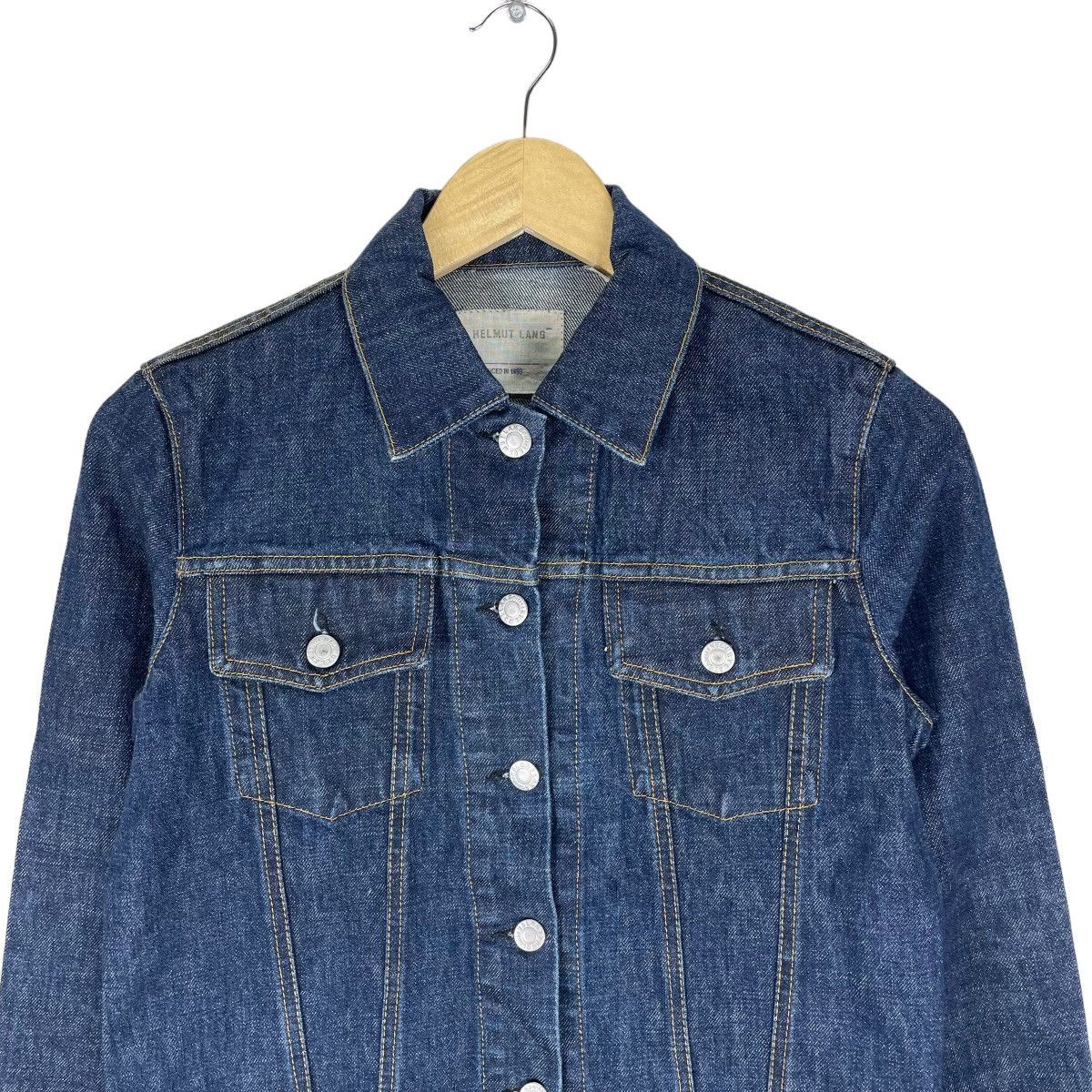 Helmut Lang 🌟HELMUT LANG 1999 CLASSIC DENIM FOLDED SLEEVE DENIM JACKET Size M / US 6-8 / IT 42-44 - 3 Thumbnail