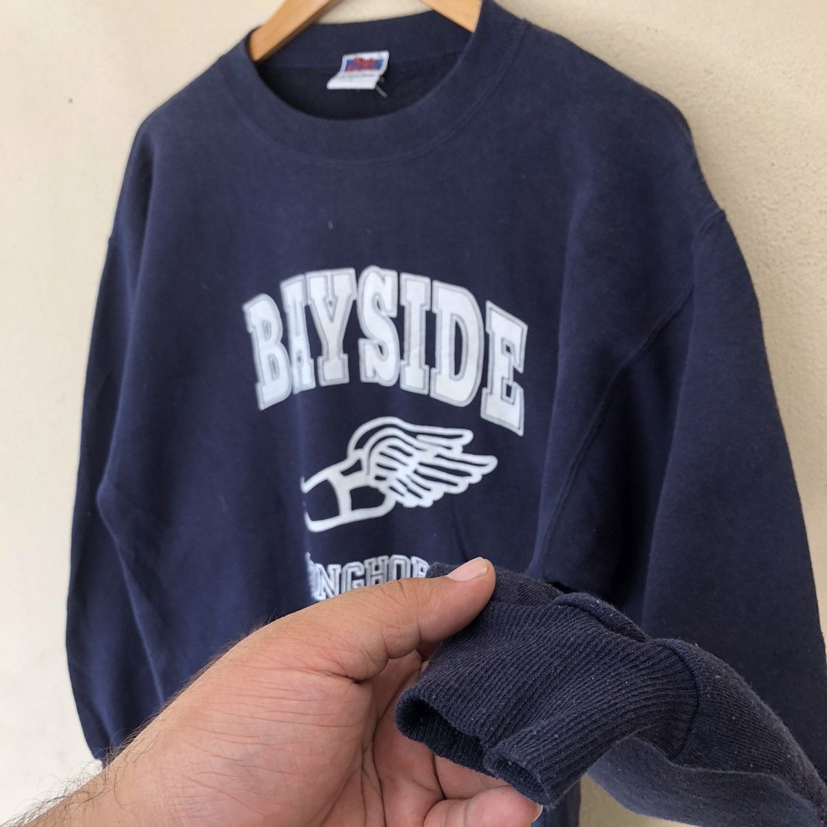 Japanese Brand VINTAGE BAYSIDE LONGCHORNS SWEATSHIRT BIG LOGO Size US L / EU 52-54 / 3 - 6 Thumbnail