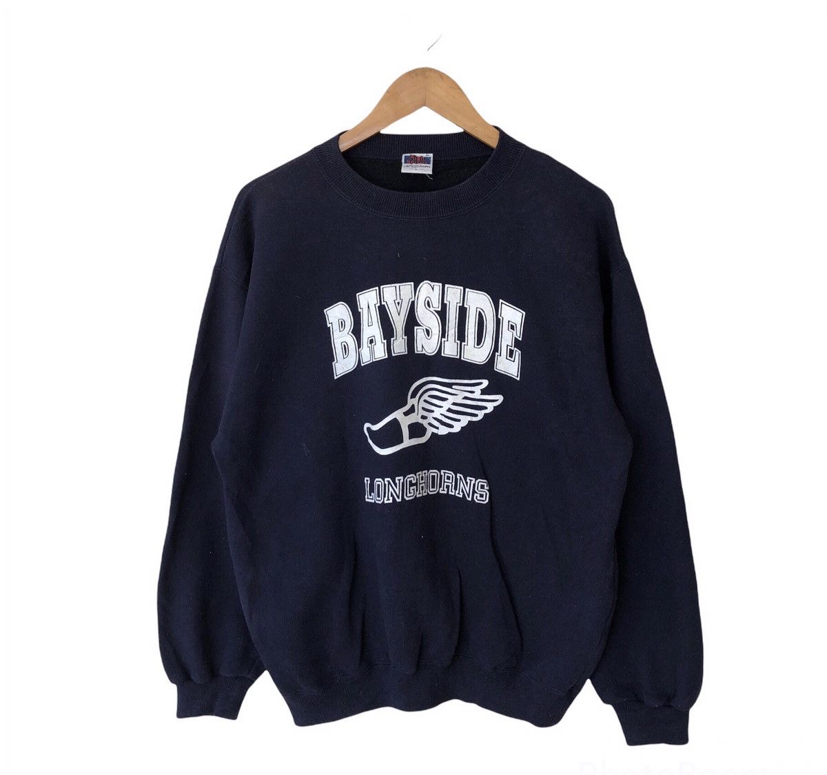 Japanese Brand VINTAGE BAYSIDE LONGCHORNS SWEATSHIRT BIG LOGO Size US L / EU 52-54 / 3 - 1 Thumbnail