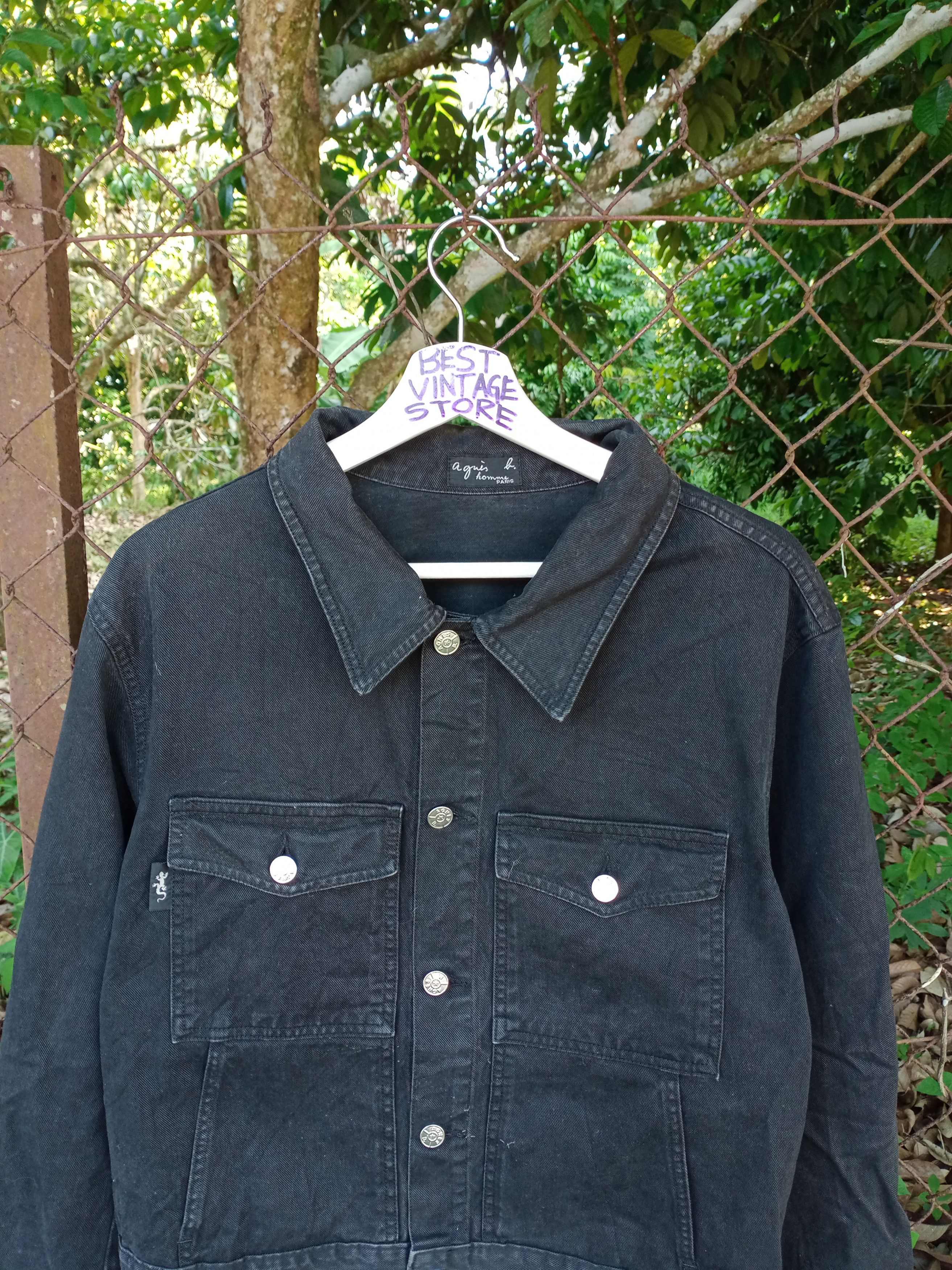 agnes b. Agnes B Homme Paris Black Jeans Jacket Size 2 Size US S / EU 44-46 / 1 - 2 Thumbnail