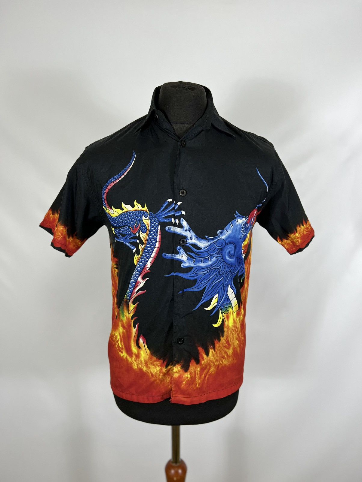 Vintage Vintage crazy Hawaiian shirt Japanese dragon Size US S / EU 44-46 / 1 - 1 Thumbnail