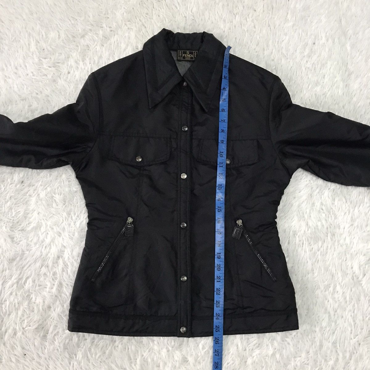 Fendi Vtg Fendi Jeans Logo Back Mesh Jacket Size XS / US 0-2 / IT 36-38 - 19 Thumbnail