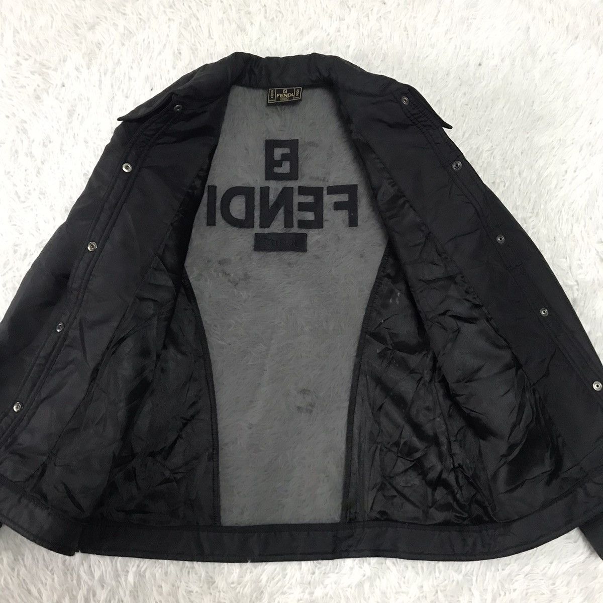 Fendi Vtg Fendi Jeans Logo Back Mesh Jacket Size XS / US 0-2 / IT 36-38 - 16 Thumbnail