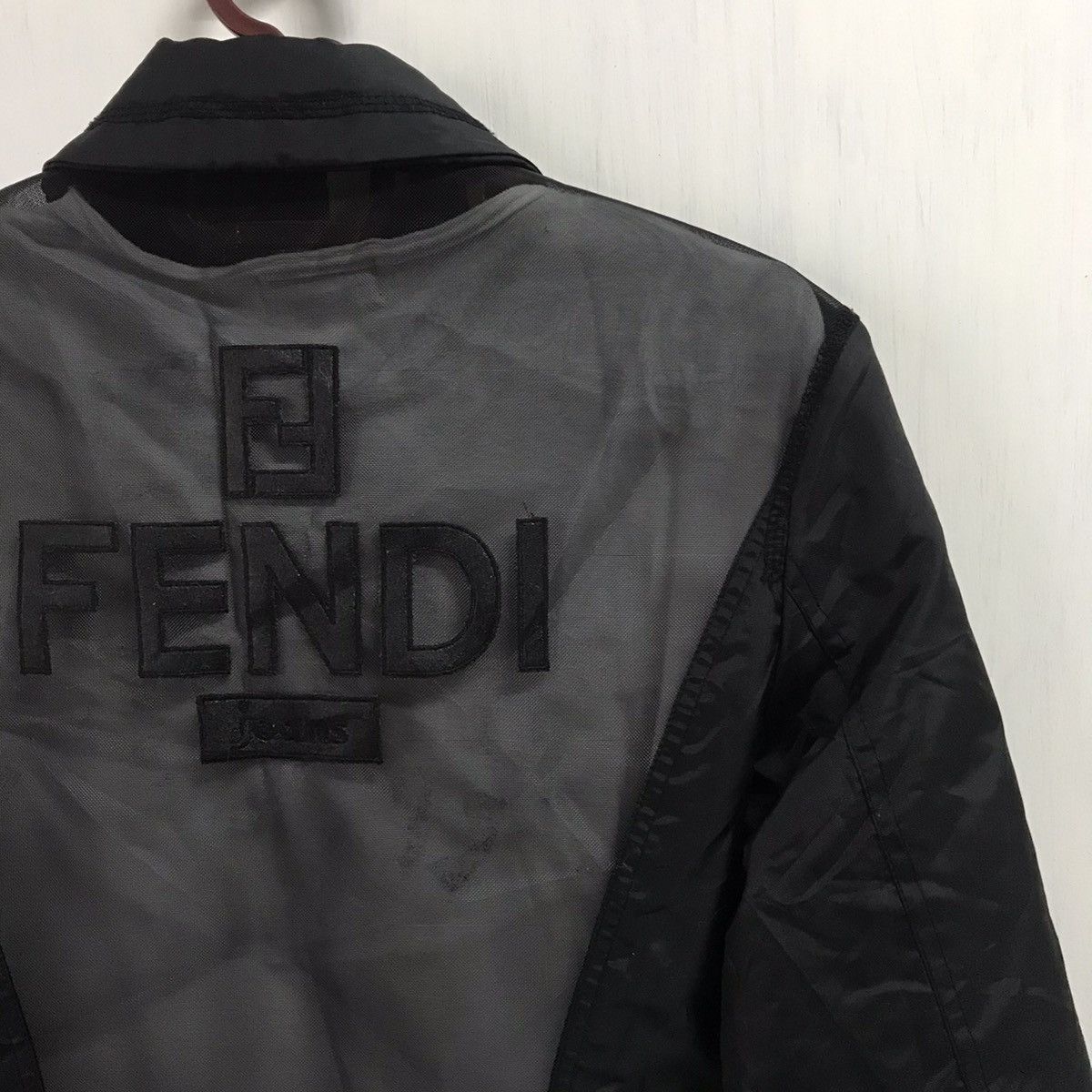 Fendi Vtg Fendi Jeans Logo Back Mesh Jacket Size XS / US 0-2 / IT 36-38 - 8 Thumbnail