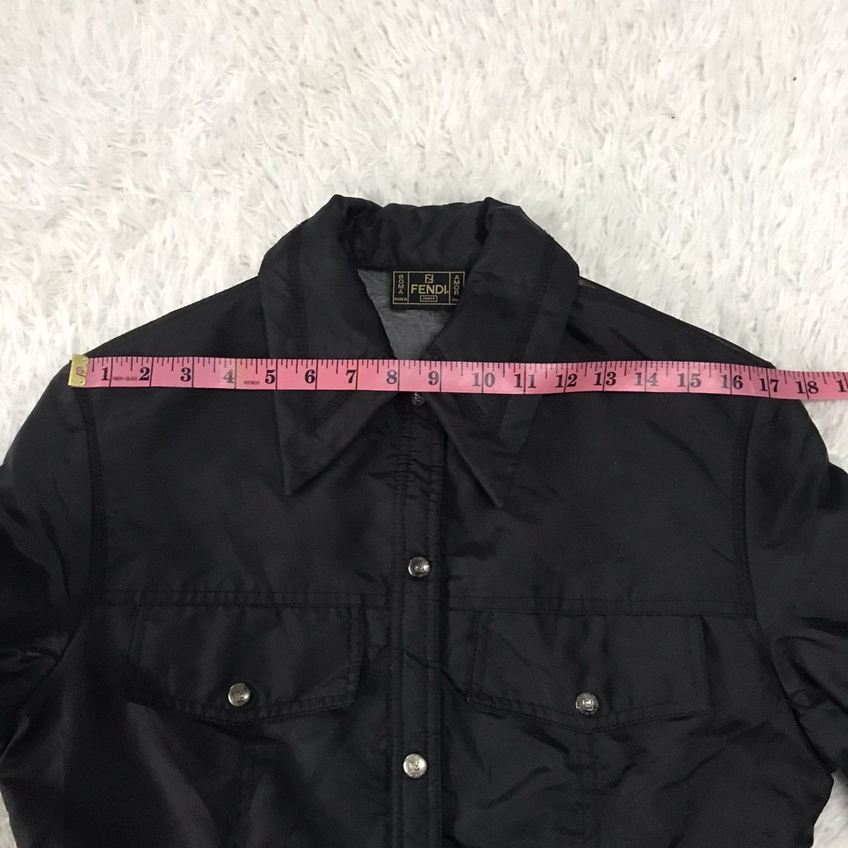 Fendi Vtg Fendi Jeans Logo Back Mesh Jacket Size XS / US 0-2 / IT 36-38 - 20 Thumbnail