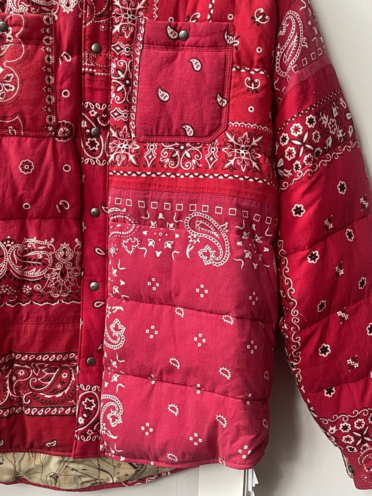 Visvim Visvim Paisley ICT Kerchief Down Jacket Red | Grailed 