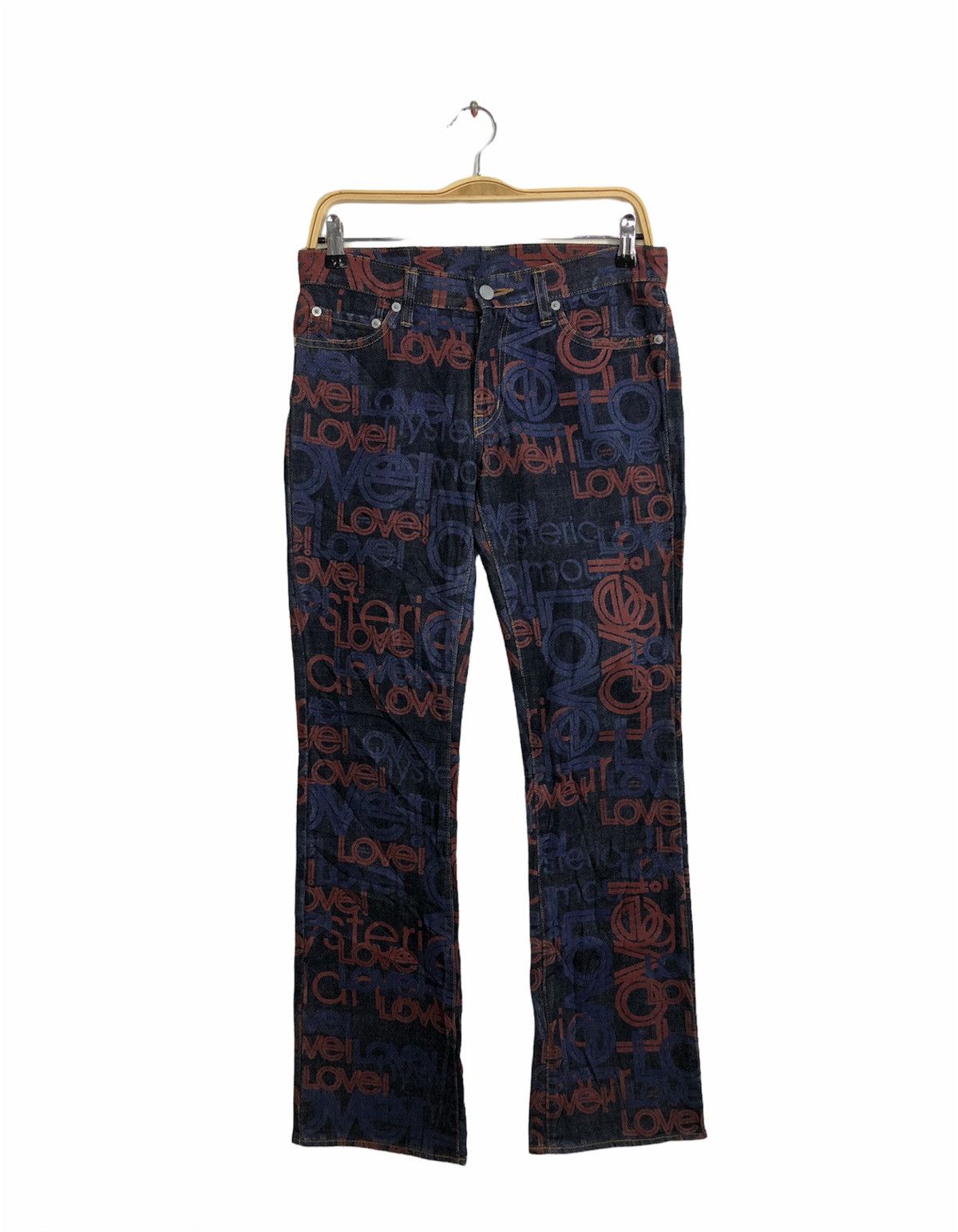 image of Hysteric Glamour Kinky Jeans Histeric Glamour Printed Pants Ovp Jeans in Mid Indigo, Men's (Size 30