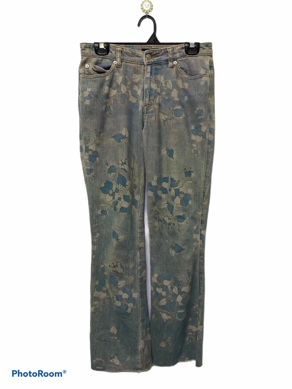 Japanese Brand Vintage japanese brands printed bootcut flare denim Size 30" / US 8 / IT 44 - 1 Thumbnail