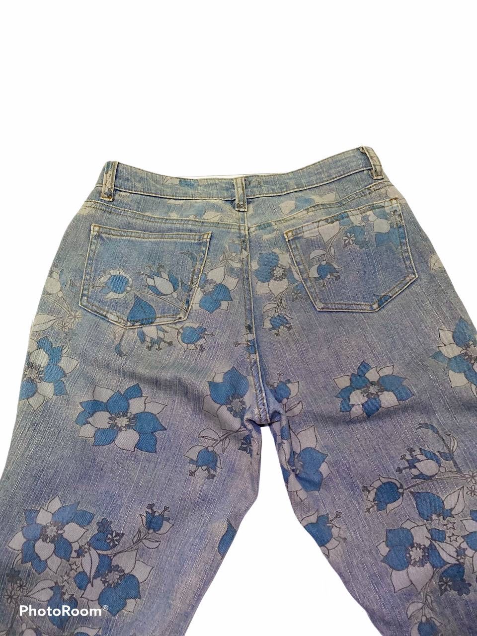 Japanese Brand Vintage japanese brands printed bootcut flare denim Size 30" / US 8 / IT 44 - 6 Thumbnail