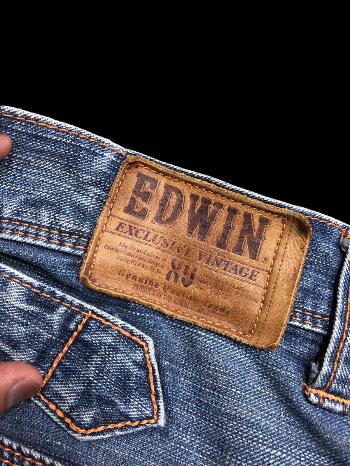 Edwin × Japanese Brand FLARED⚡️BUCKLE BACK WASHED BLUE EDWIN LOT 411XVS Size US 31 - 2 Thumbnail
