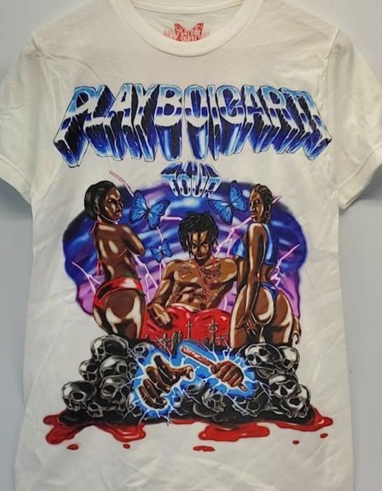 New Playboi Carti Rock Star Made King Vamp / Narcissist Tour T-shirt Small  RARE!