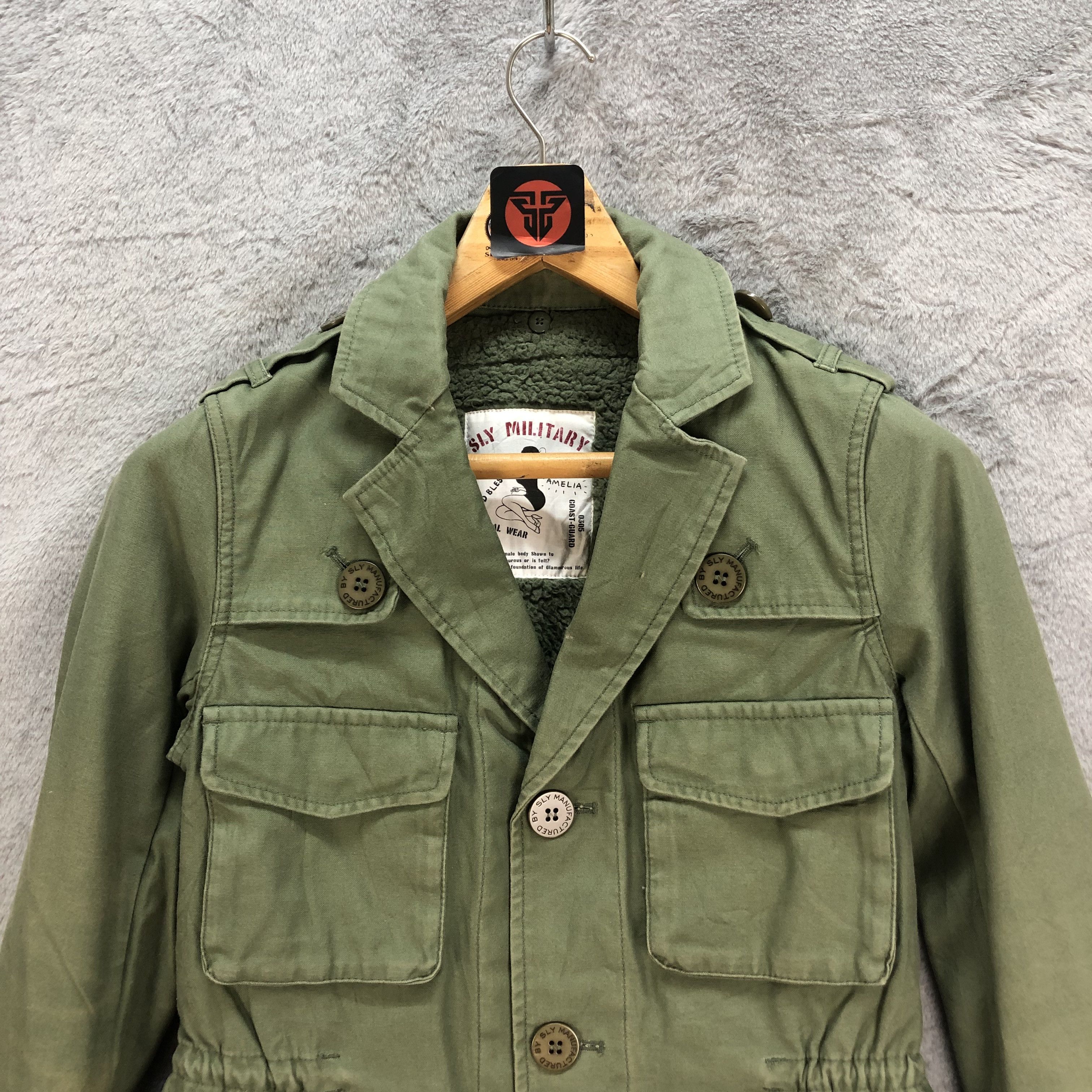 Japanese Brand SLY MILITARY SHERPA LINED JACKET ARMY STYLE #6765-85 Size US XS / EU 42 / 0 - 2 Thumbnail