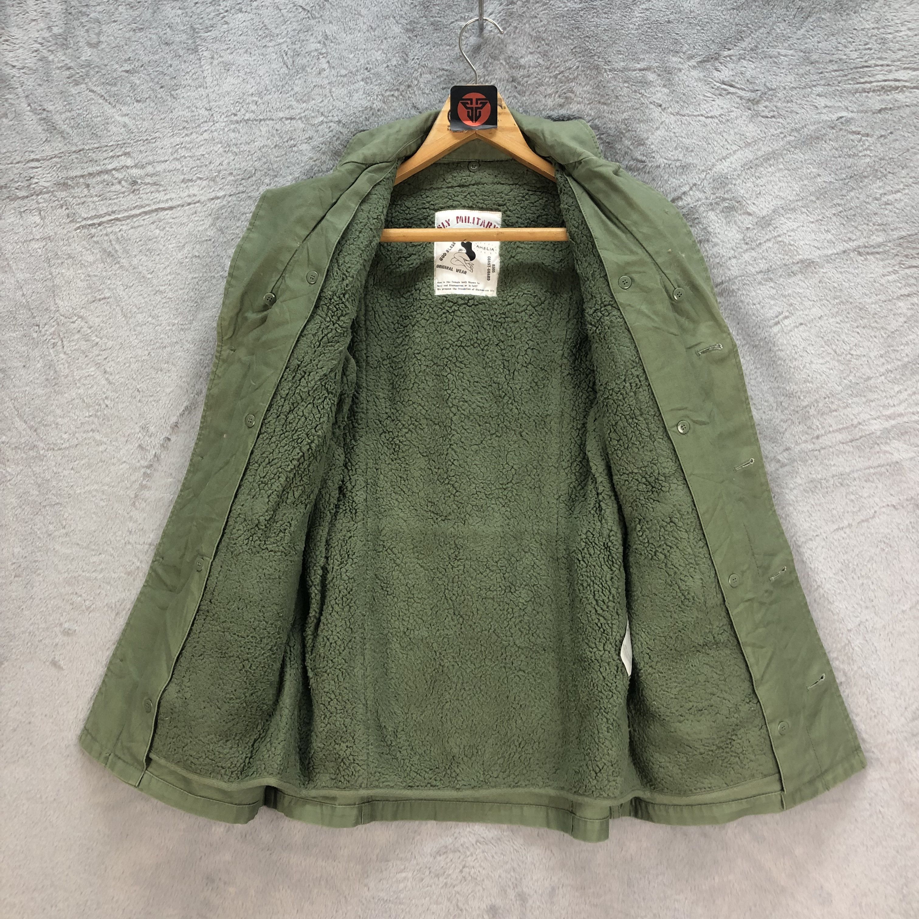 Japanese Brand SLY MILITARY SHERPA LINED JACKET ARMY STYLE #6765-85 Size US XS / EU 42 / 0 - 8 Thumbnail