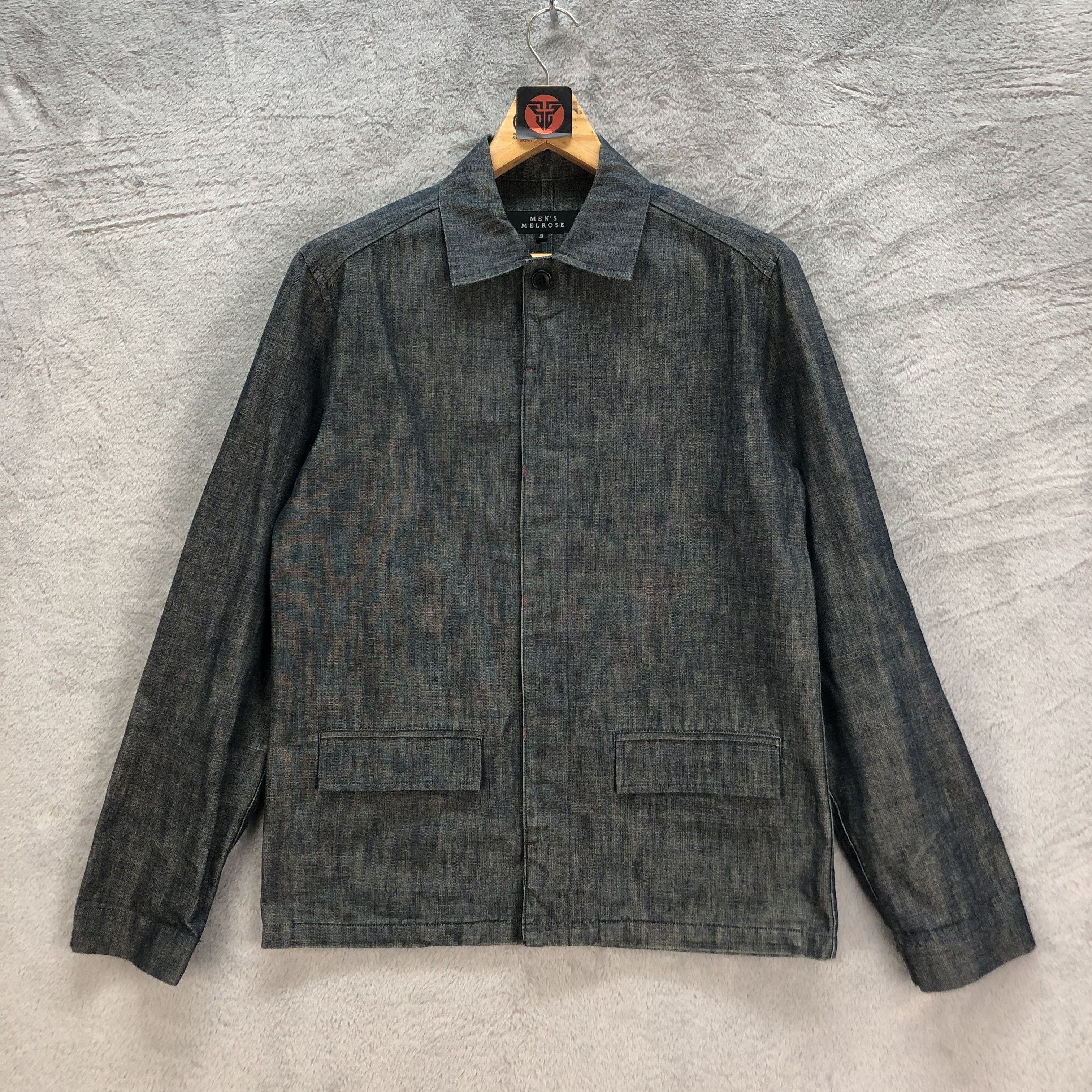 Japanese Brand MEN'S MELROSE DENIM CASUAL JACKET #6772-86 Size US M / EU 48-50 / 2 - 1 Thumbnail