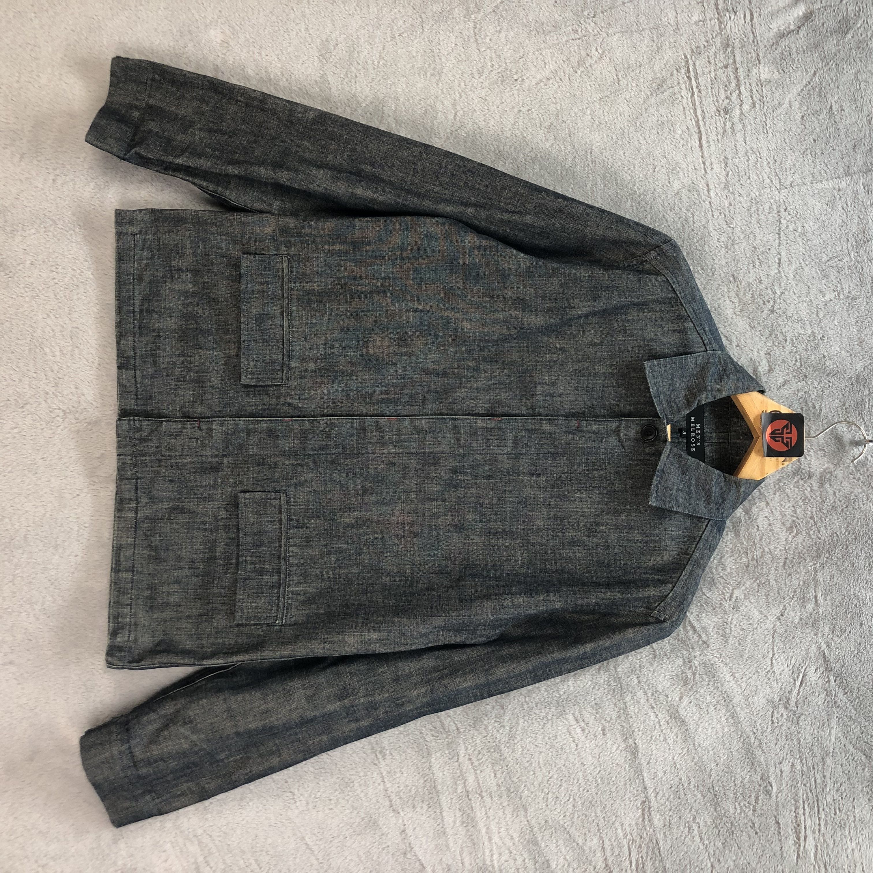 image of Avant Garde Men's Melrose Denim Casual Jacket 6772-86 in Blue (Size Medium)