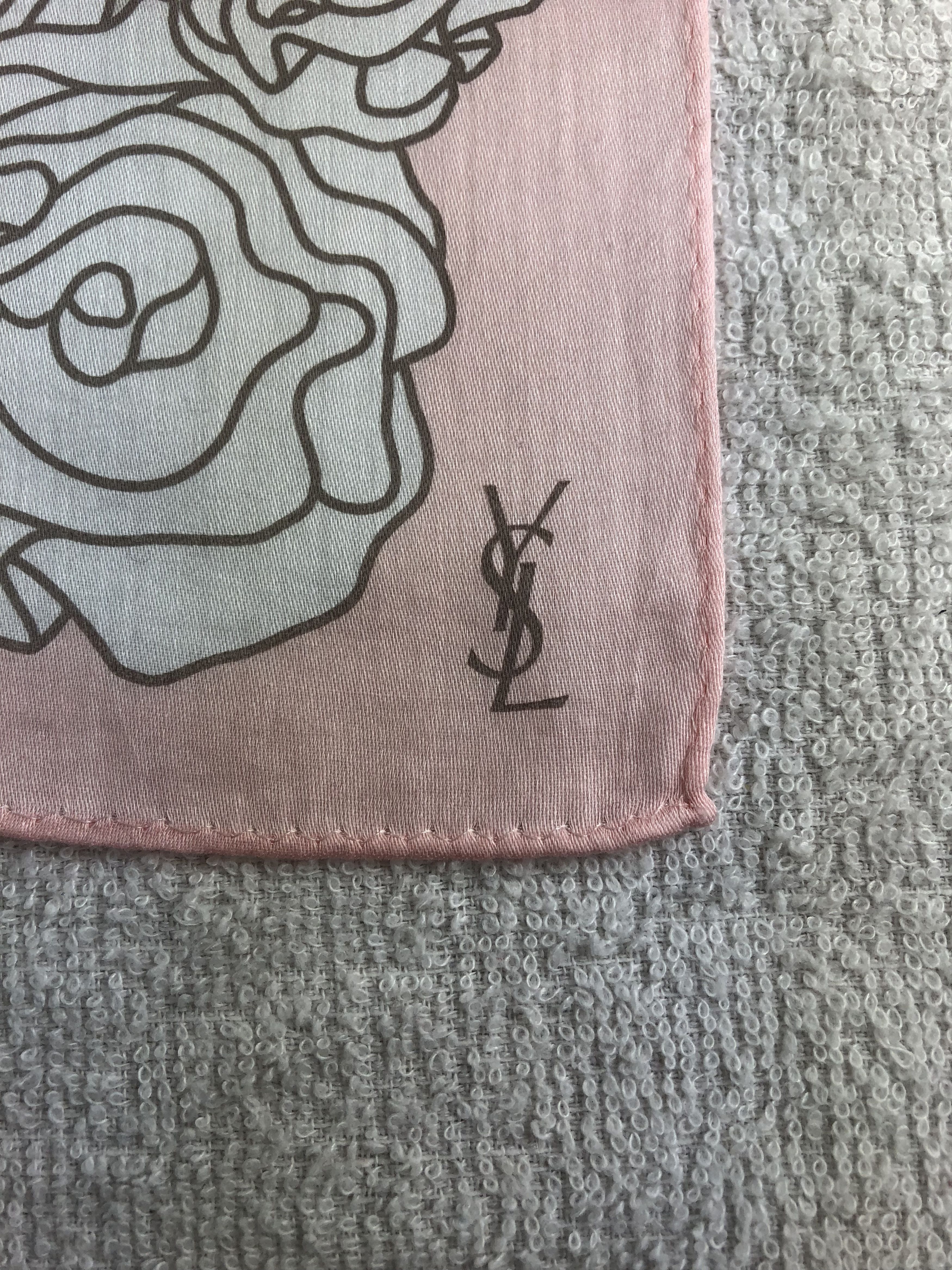 Yves Saint Laurent YSL Floral Handkerchief / Bandana / Neckerchief C325 Size ONE SIZE - 5 Thumbnail