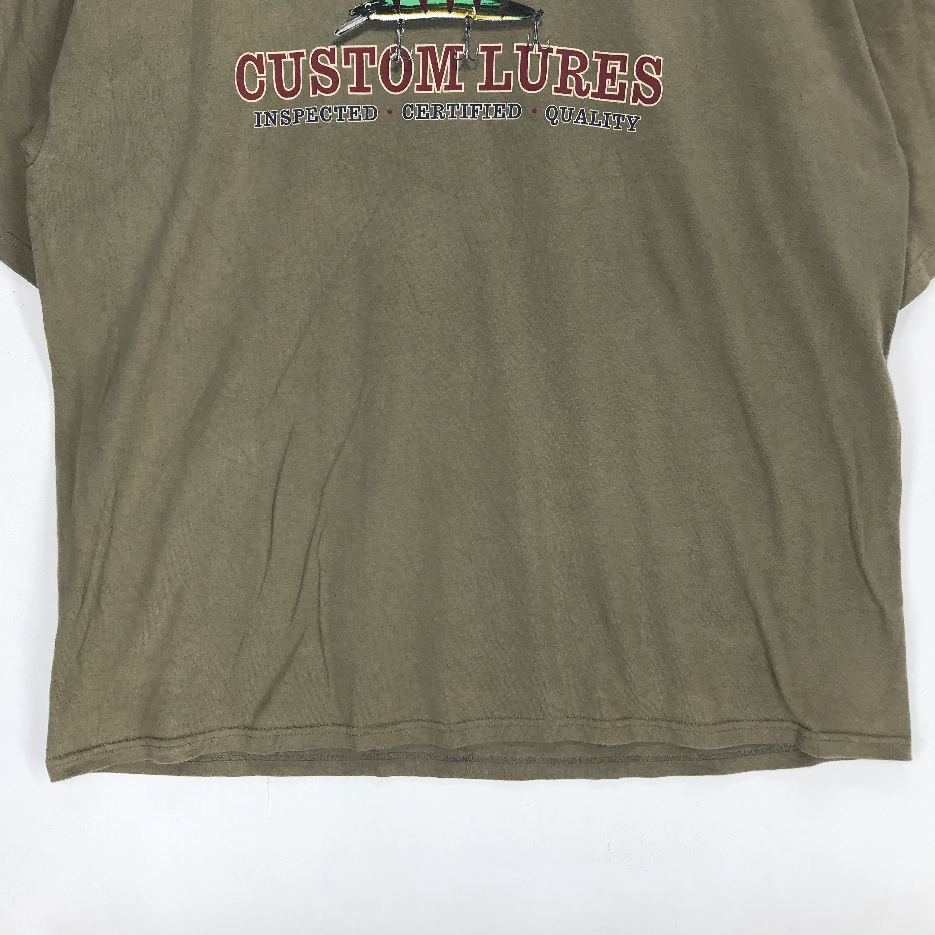 Vintage American Outdoors Custom Lures Fishing Tees #2796-107 Size US XXL / EU 58 / 5 - 4 Thumbnail