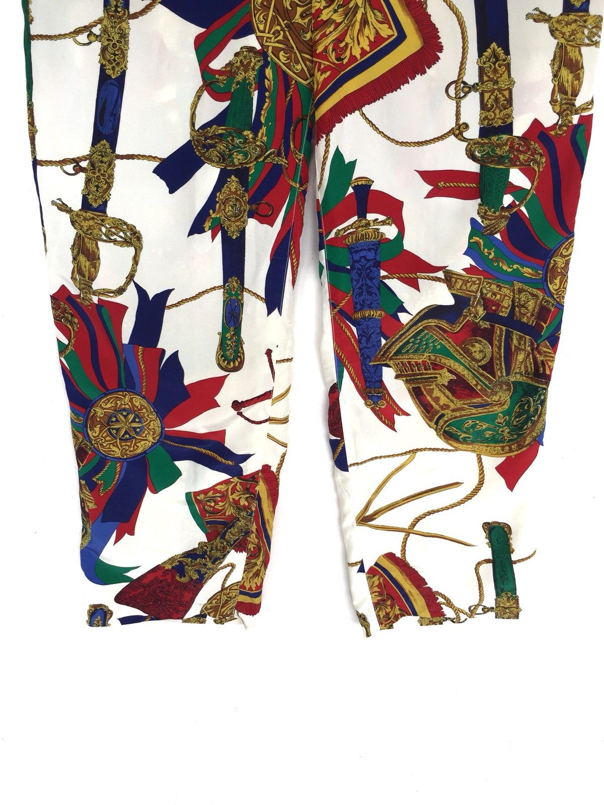 Japanese Brand HEAT🔥 🇯🇵 Baroque Drawstring Pants Versace Hermes Size US 34 / EU 50 - 4 Thumbnail